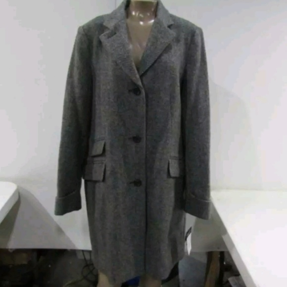 Lauren Ralph Lauren Wool Blend Coat Gray US Sz 14
